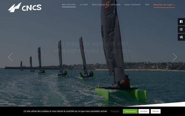 Aperçu du site CNCS, Centre Nautique du Cap-Sizun