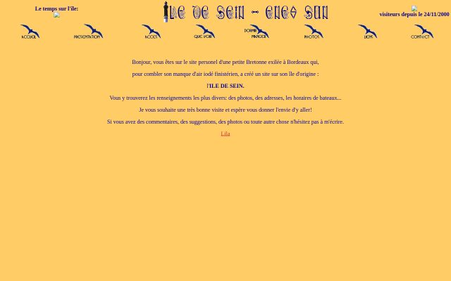Aperçu du site L'île de Sein