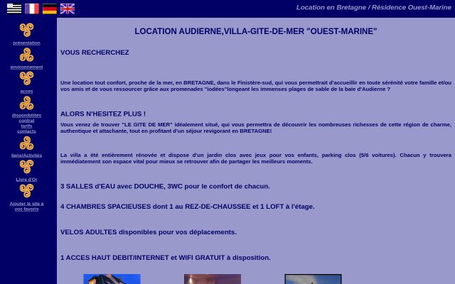 Aperçu du site Audierne, location vacances Ouest-Marine