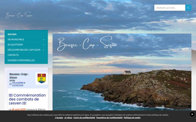 Aperçu du site Beuzec-cap-sizun, Office de Tourisme