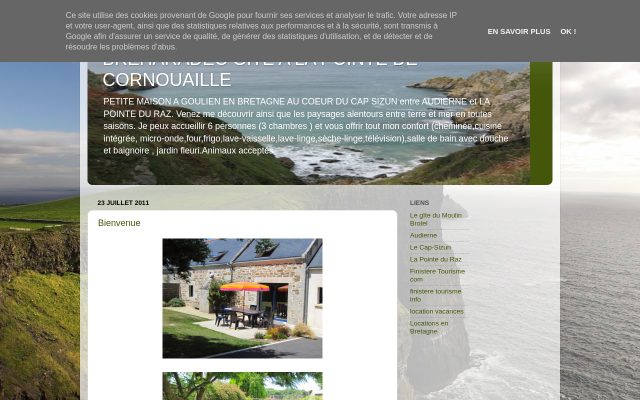 Aperçu du site Breharadec, gîte en Cap-Sizun
