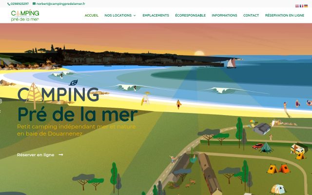 Aperçu du site Camping d'Ys en Baie de Douarnenez