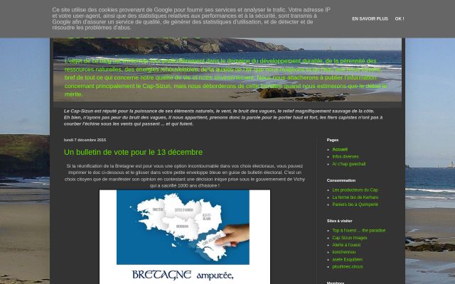Aperçu du site Cap-Sizun Infos