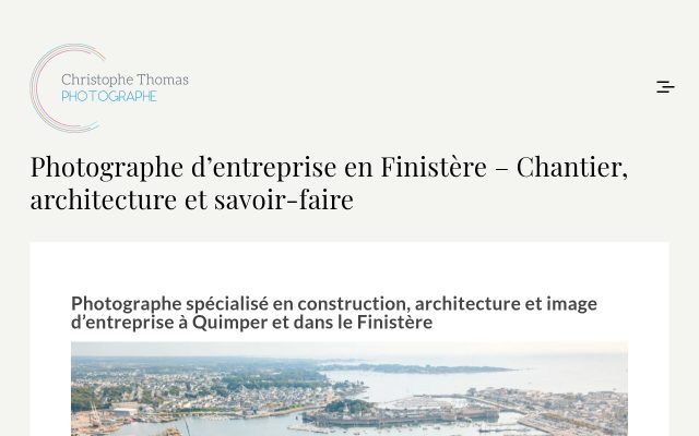 Aperçu du site Thomas Christophe Photographe Audierne Plouhinec
