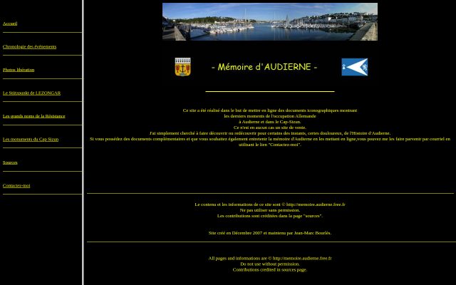 Aperçu du site Mémoire d'Audierne