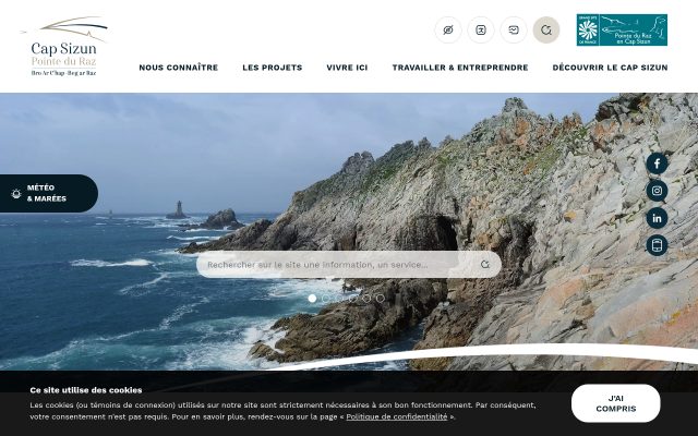 Aperçu du site Communauté de Communes du Cap Sizun - Pointe du Raz
