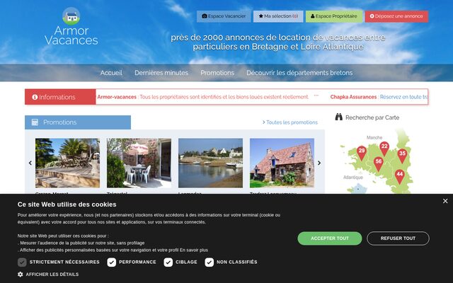 Aperçu du site Location Vacances Ty Glaz
