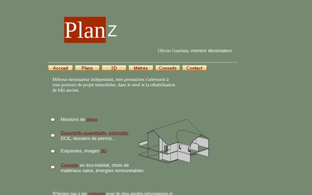 Aperçu du site Plans, métrés, estimatifs