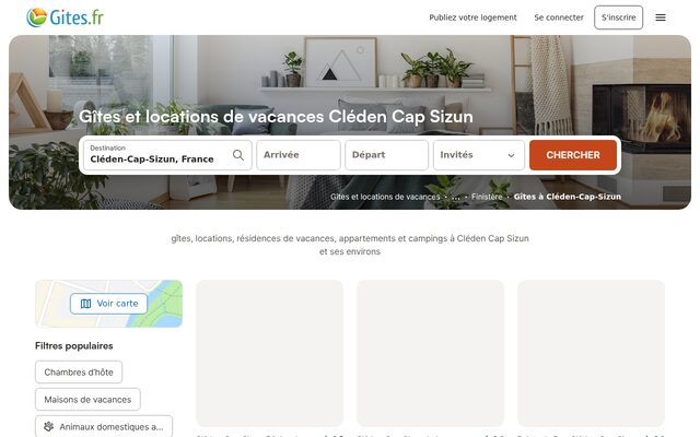 Aperçu du site Gîte ty Gwen à Cleden Cap-Sizun
