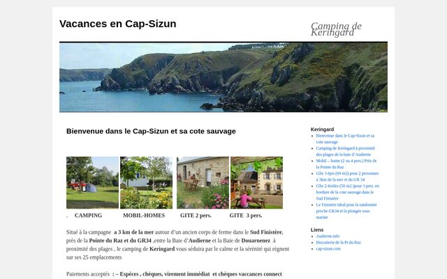Aperçu du site Camping de Keringard