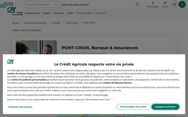 Aperçu du site Crédit Agricole