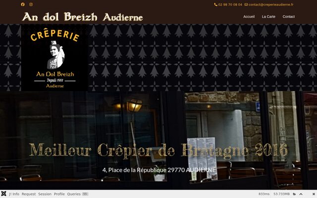 Aperçu du site Crêperie An dol Breizh