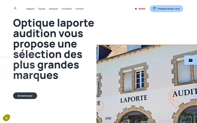 Aperçu du site Optique Laporte
