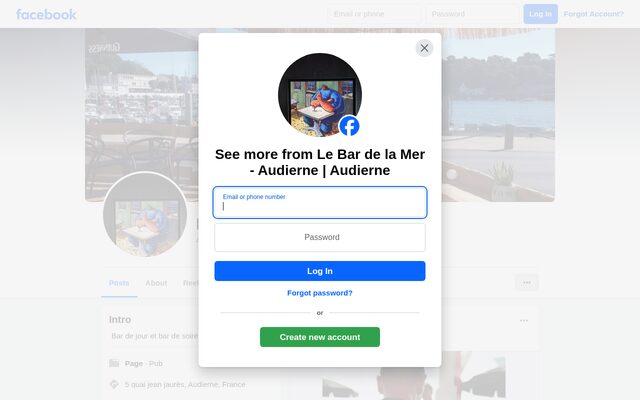 Aperçu du site Bar de la Mer