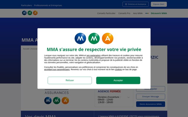 Aperçu du site MMA