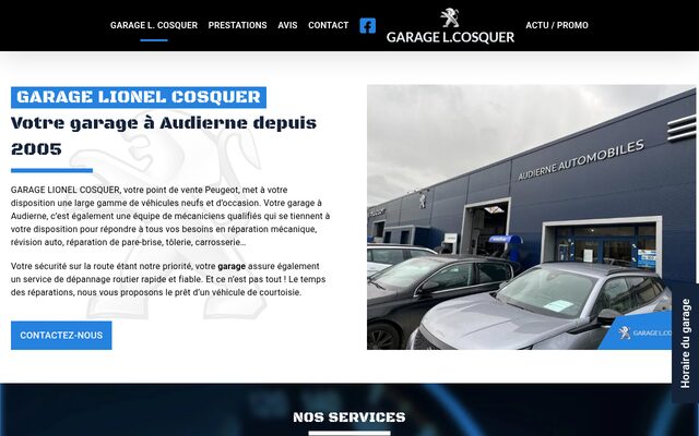 Aperçu du site Garage Peugeot
