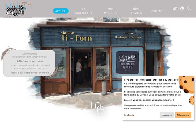 Aperçu du site Boulangerie Pâtisserie Ti Forn