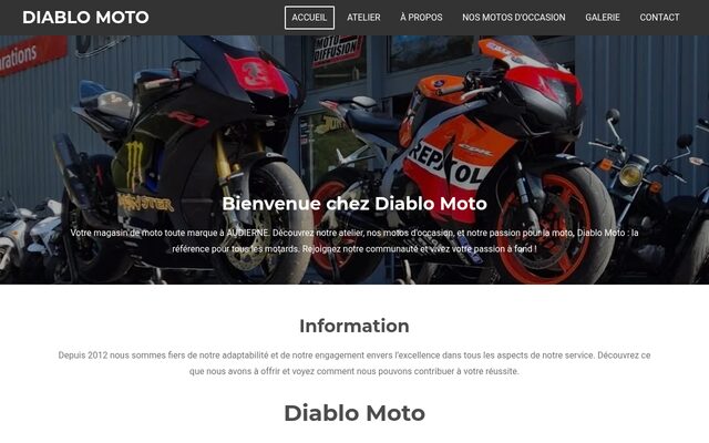 Aperçu du site Diablo Moto