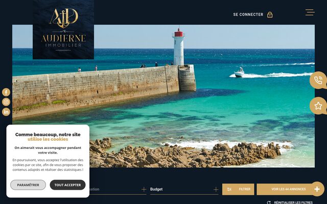 Aperçu du site Audierne Immobilier
