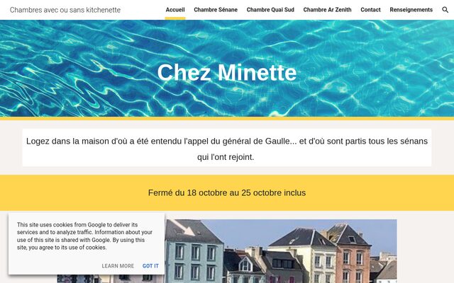 Aperçu du site Chez Minette