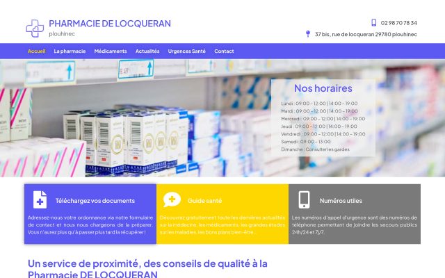 Aperçu du site Pharmacie Fabry