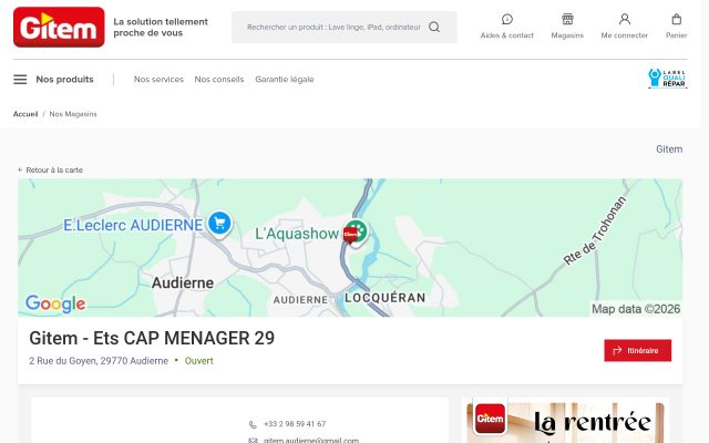 Aperçu du site Gitem