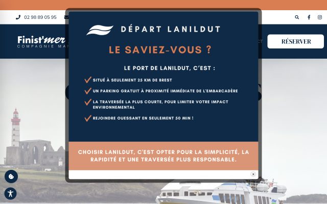 Aperçu du site Finist'Mer