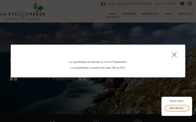 Aperçu du site la Cyclothéque