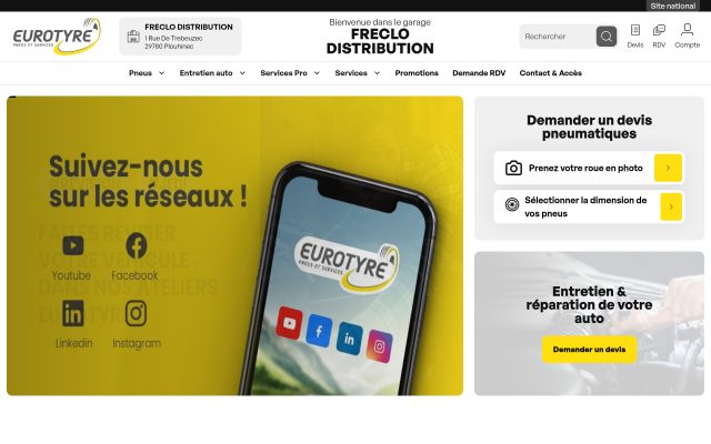 Aperçu du site Eurotyre