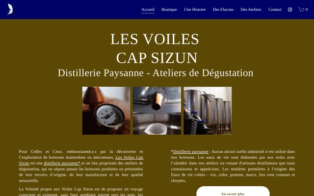 Aperçu du site Les Voiles Cap Sizun