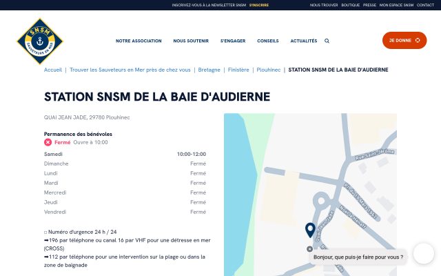 Aperçu du site Sauveteurs en Mer