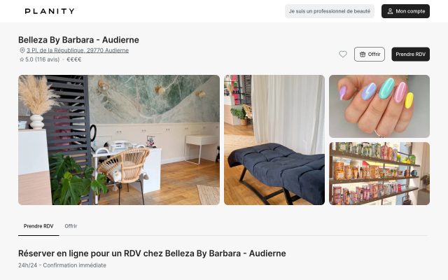 Aperçu du site Institut Belleza by Barbara