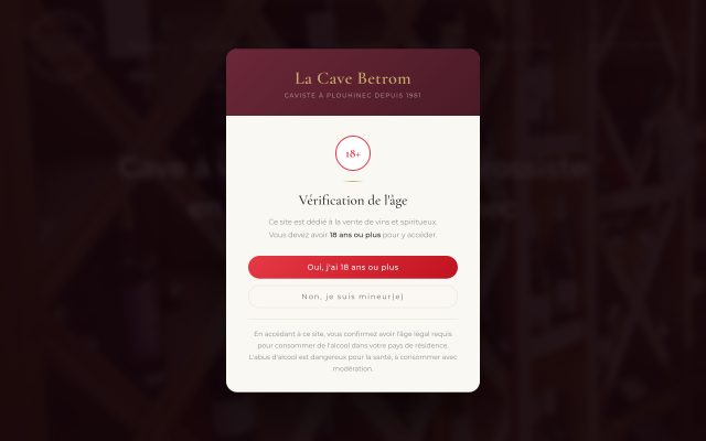 Aperçu du site La Cave Betrom