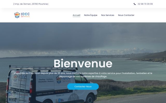 Aperçu du site IDEC Service