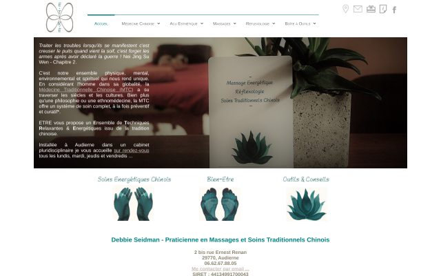 Aperçu du site Salon Bien être