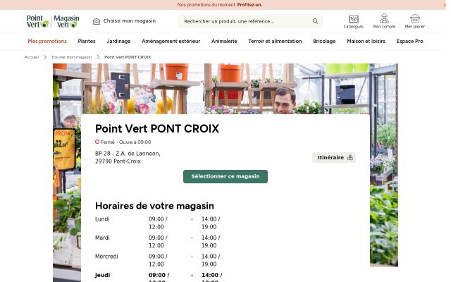 Aperçu du site Point Vert