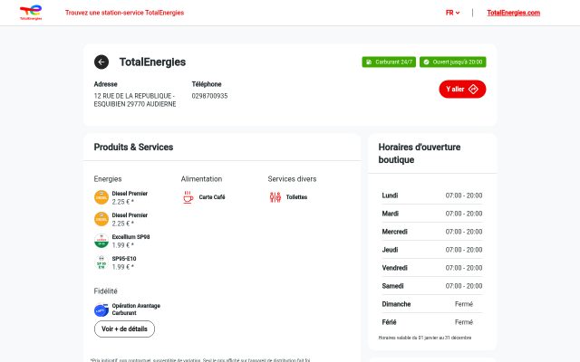 Aperçu du site Total